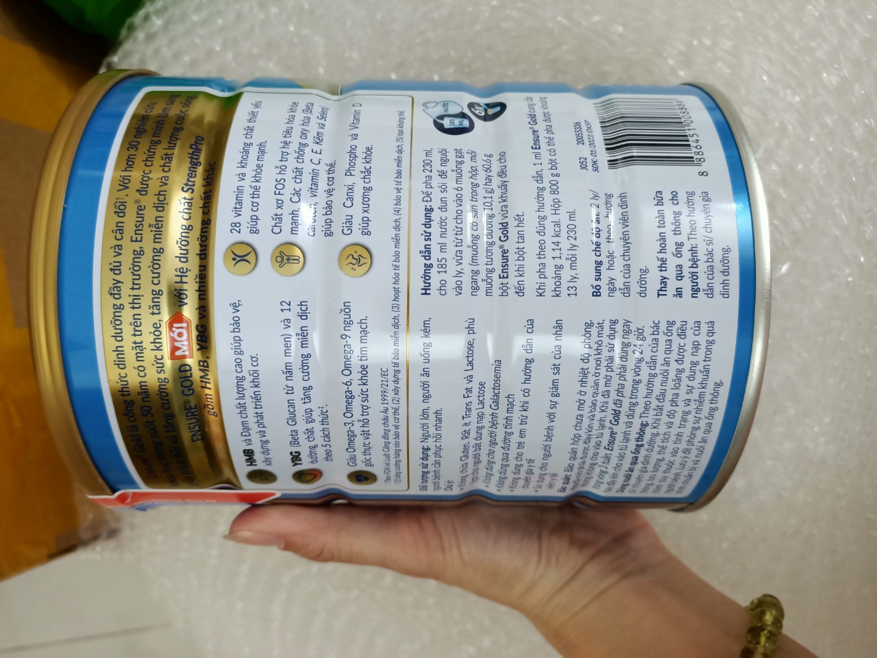 Sữa bột Ensure Gold Abbott ít ngọt (HMB) 800g