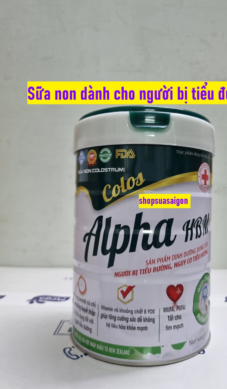 Sữa non AlPHA HBM dành cho người tiểu đường  (900gr/hộp, HSD 2026)