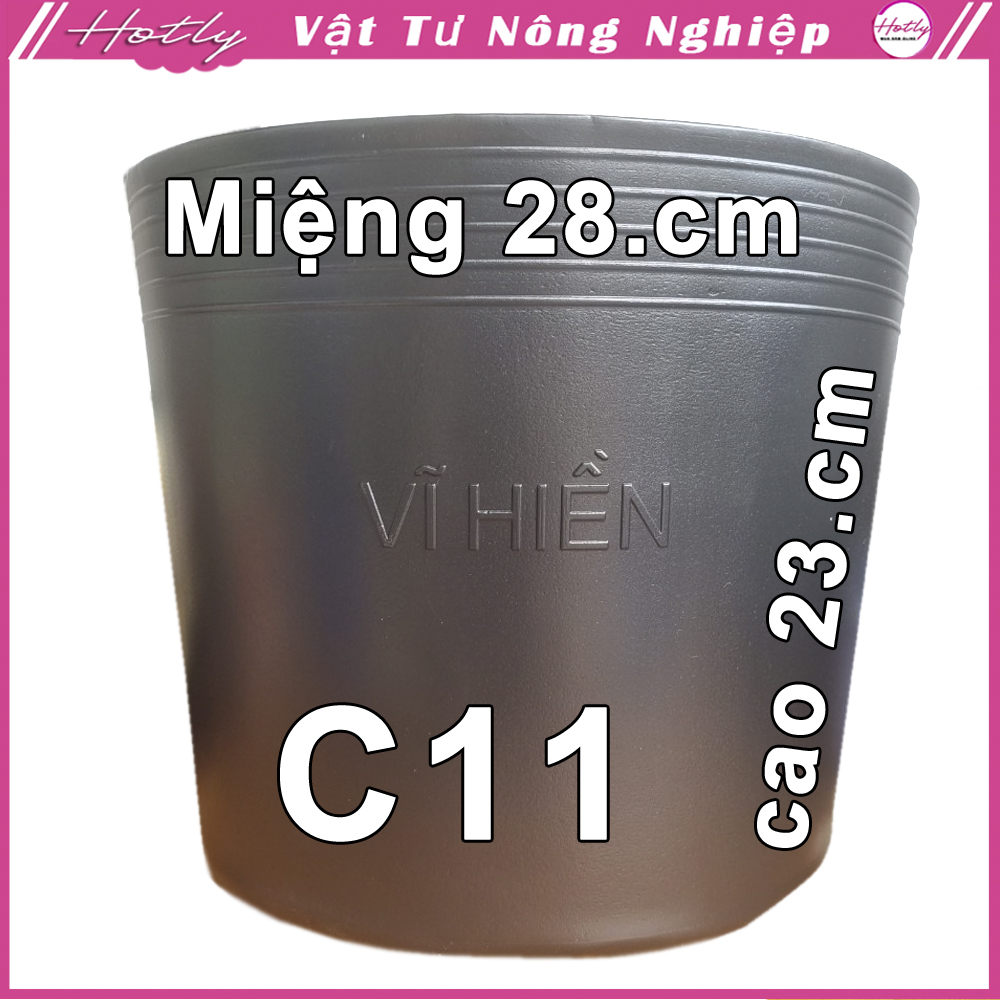 25 Chậu nhựa VĨ HIỀN C11 miệng,cao 28x23cm trồng cây ăn trái và hoa siêu bền--77106