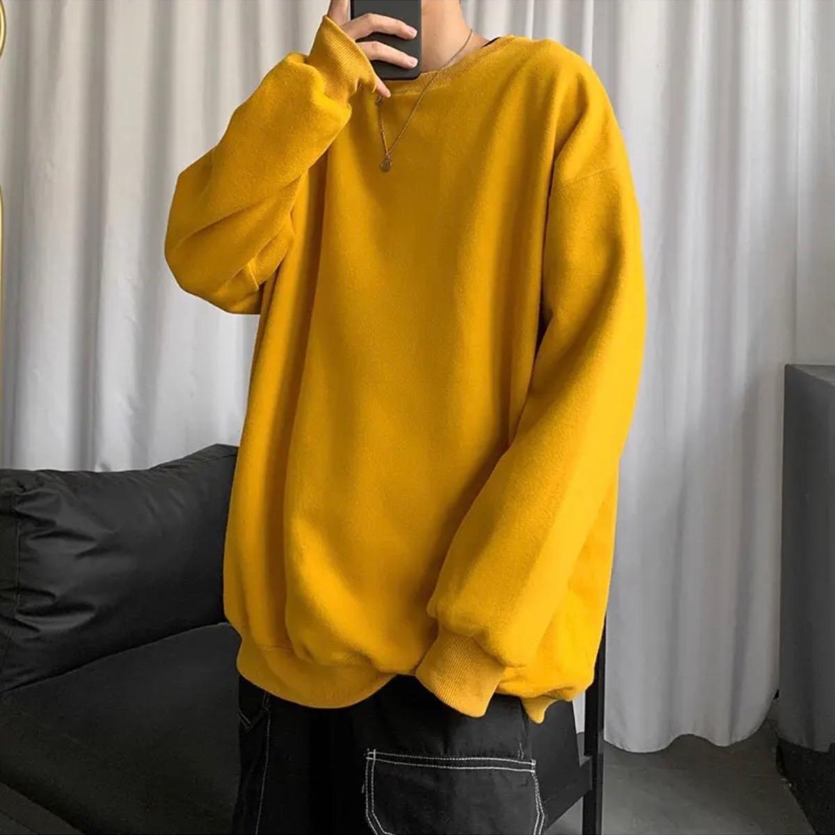 Áo Sweater Trơn Không Cổ Các Màu