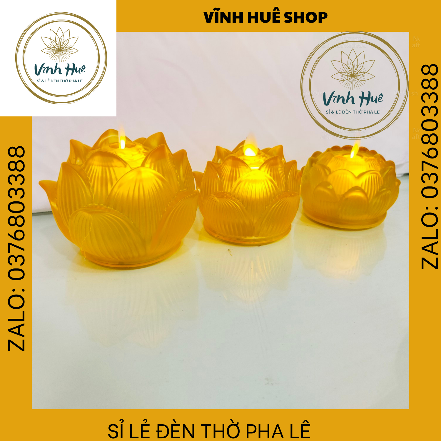 Nến pin, nến điện tử, hoa sen lưu ly 7cm