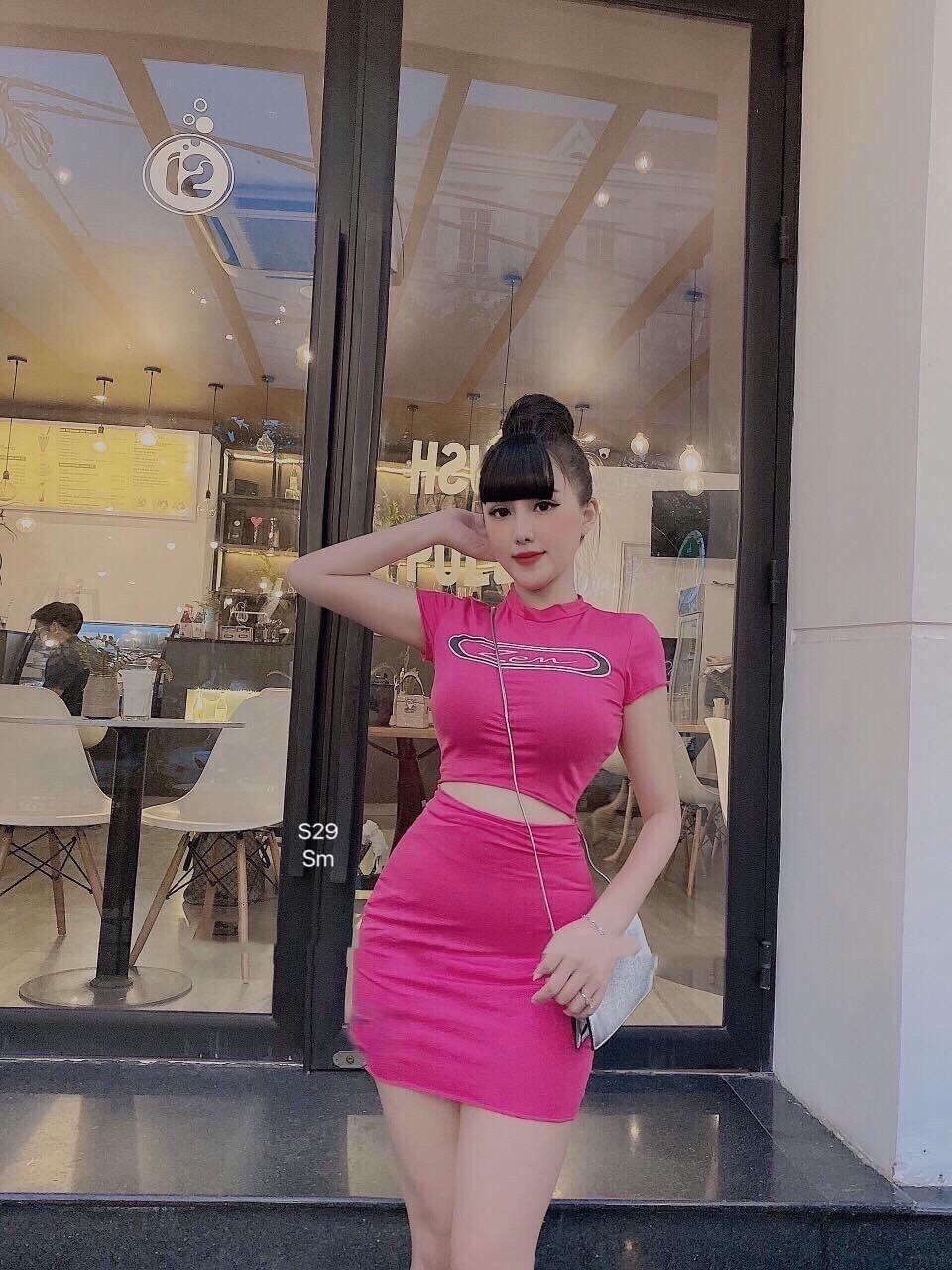 Sét áo croptop kèm váy-HM