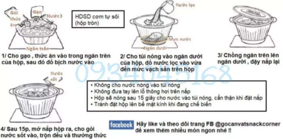 Cơm ăn liền ( Cơm tự sôi ) . Cơm cà ri gà