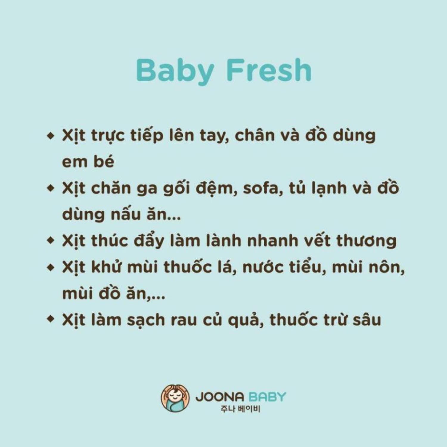 Xịt diệt khuẩn Baby Fresh - JOONA BABY
