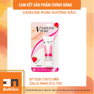 Son dưỡng Vaselin Pure hương dâu, Vaseline pure chống nứt nẻ, mềm môi tuýp 10g. thumbnail