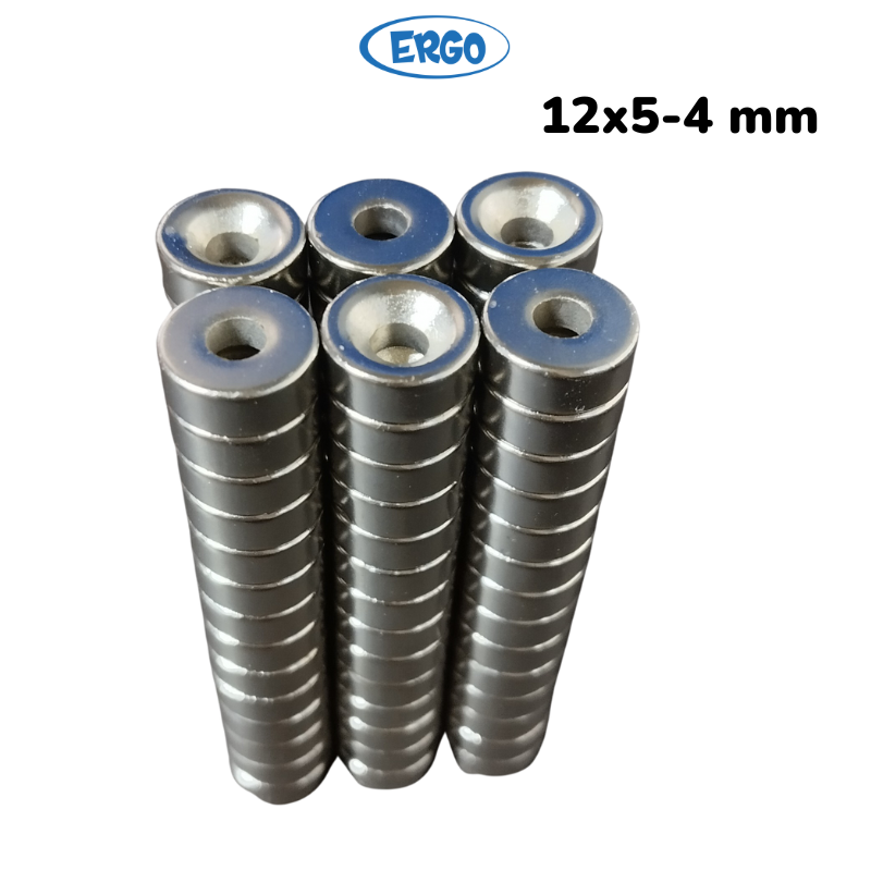 Nam châm tròn có lỗ kích thước 12x5 lỗ 4mm