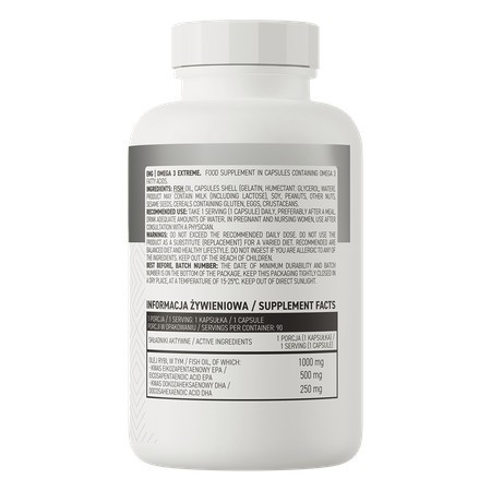 Ostrovit Omega3 Extreme - Hàm lượng EPA/DHA siêu cao (90/180 viên)