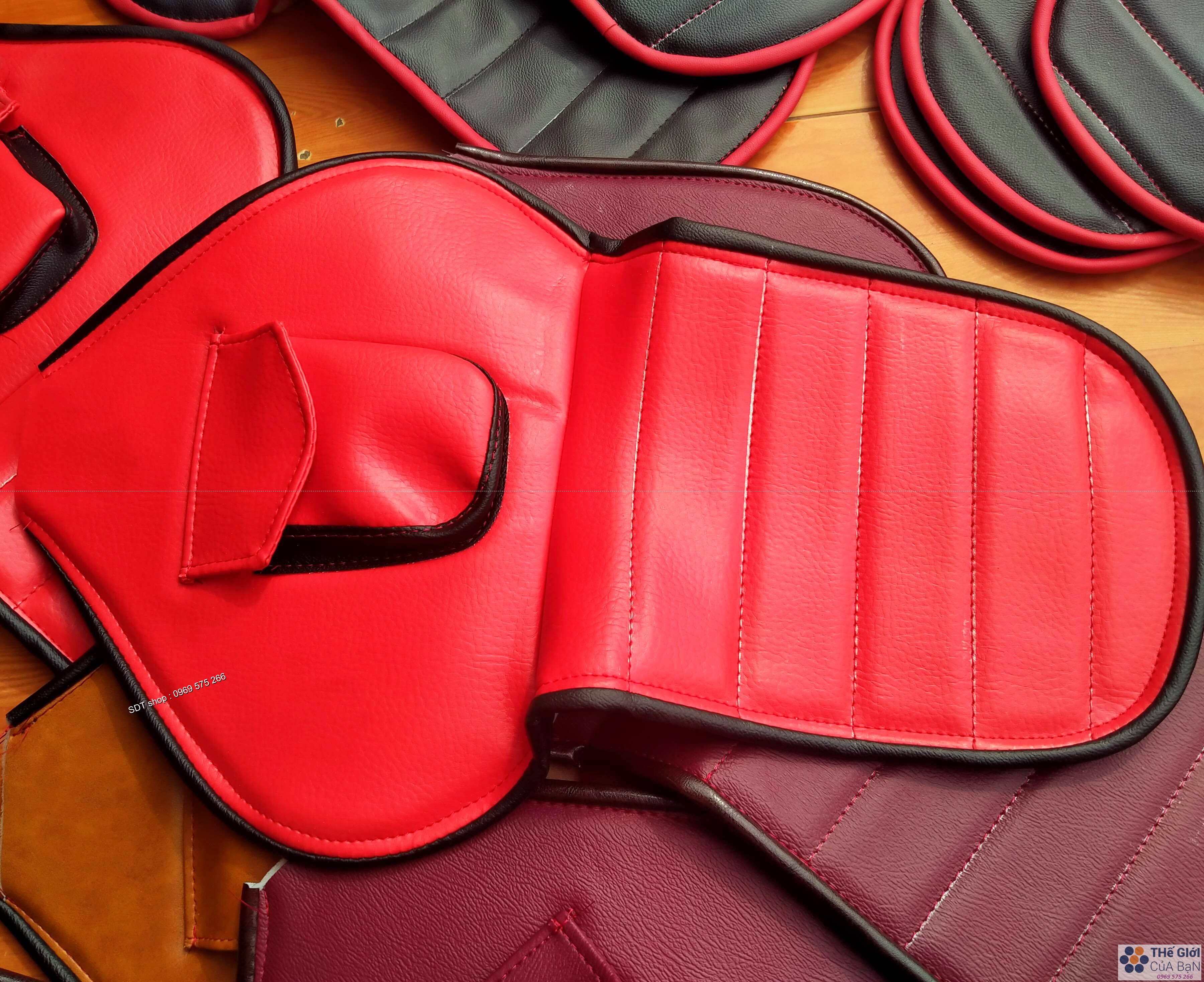 Áo da Yếm xe cup độ ( màu đỏ sọc đen ) cá tính