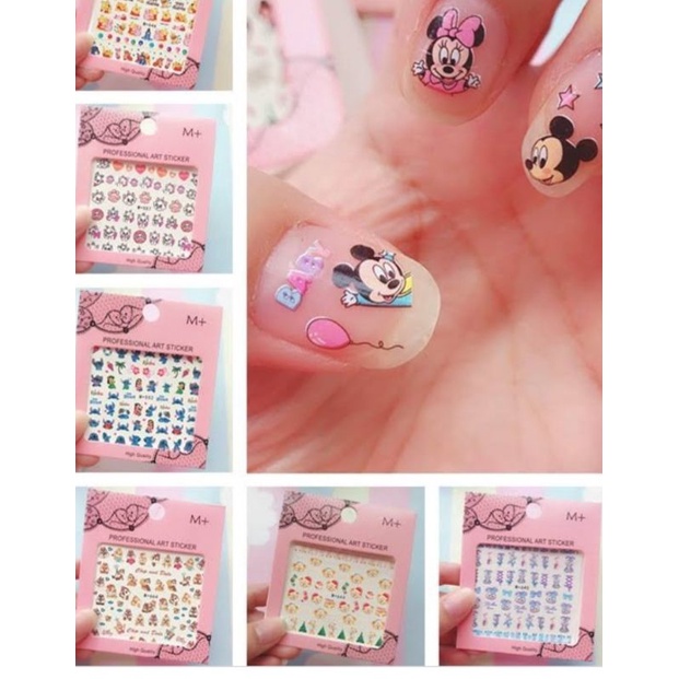 1 vỉ 3D nail sticker (mẫu ngẫu nhiên)