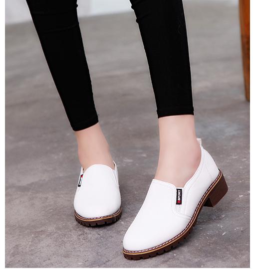 Giày slip on da trơn đế nâu S207