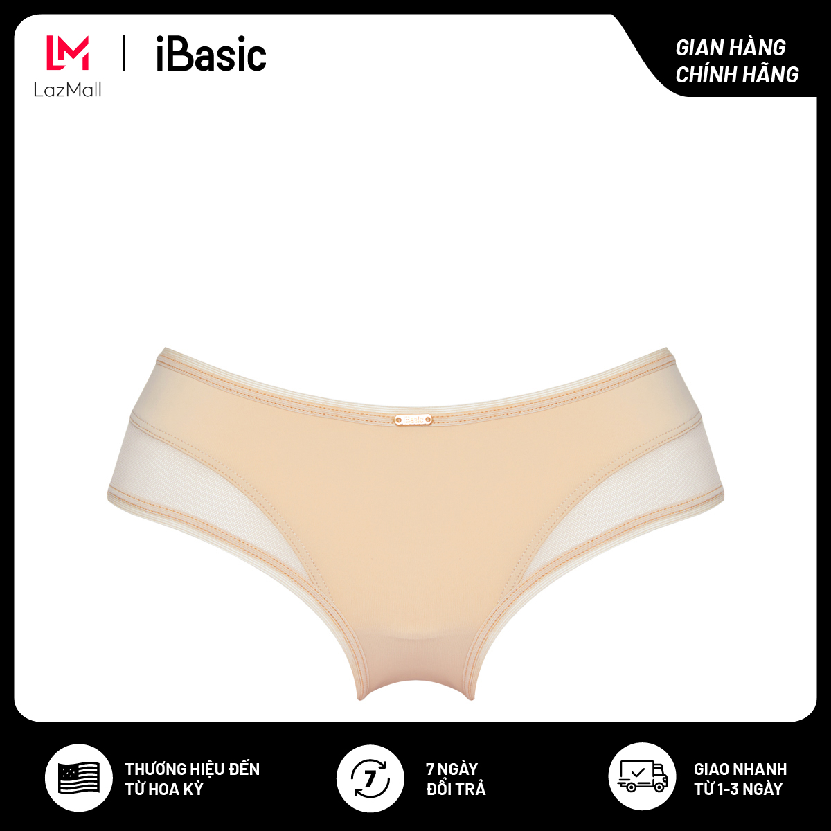 Quần lót nữ phối lưới iBasic PANW110