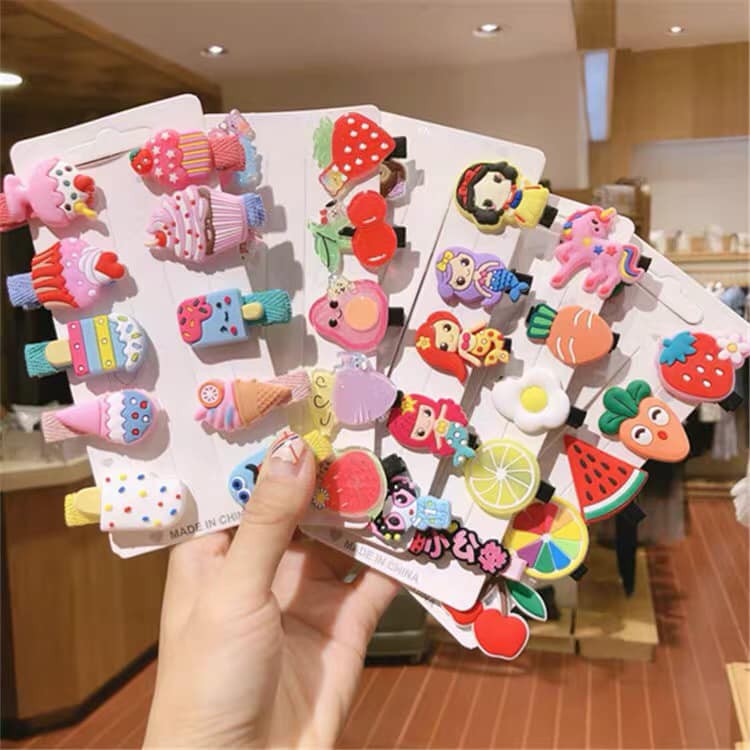 Sét 5 kẹp tóc đính đá siêu xinh