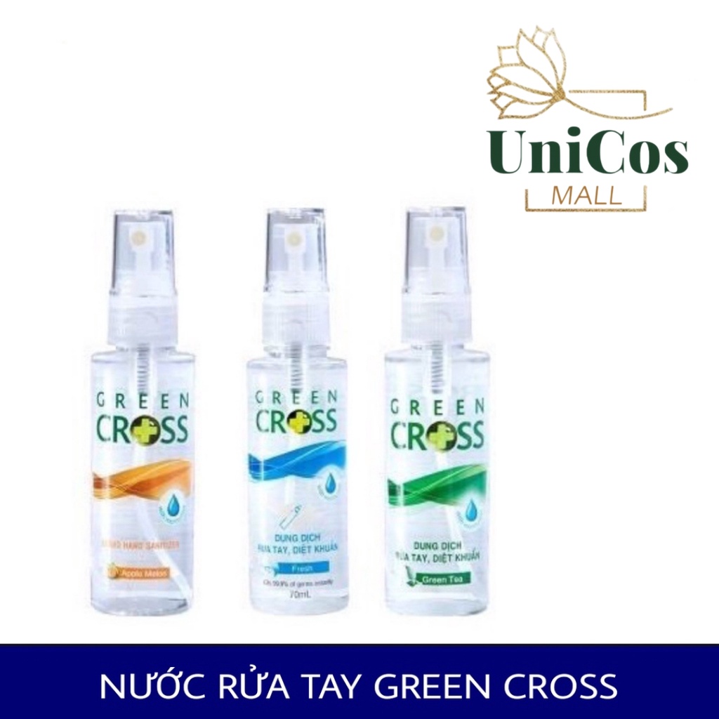 Nước rửa tay khô Green Cross. nước rửa tay diệt khuẩn 70ml