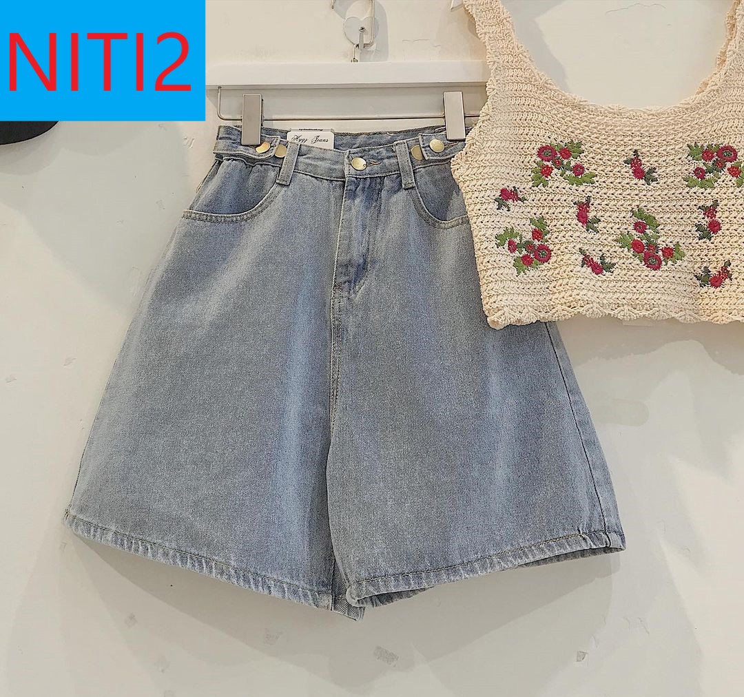 QUẦN JEAN NGỐ LỬNG NỮ LƯNG CAO PHỐI CẠP CHỈNH LAI CUỐN MÀU XANH NHẠT CAO CẤP NITI2 ĐỦ SIZE S, M, L RỘNG RÃI, MÁT MẺ, CỰC PHONG CÁCH