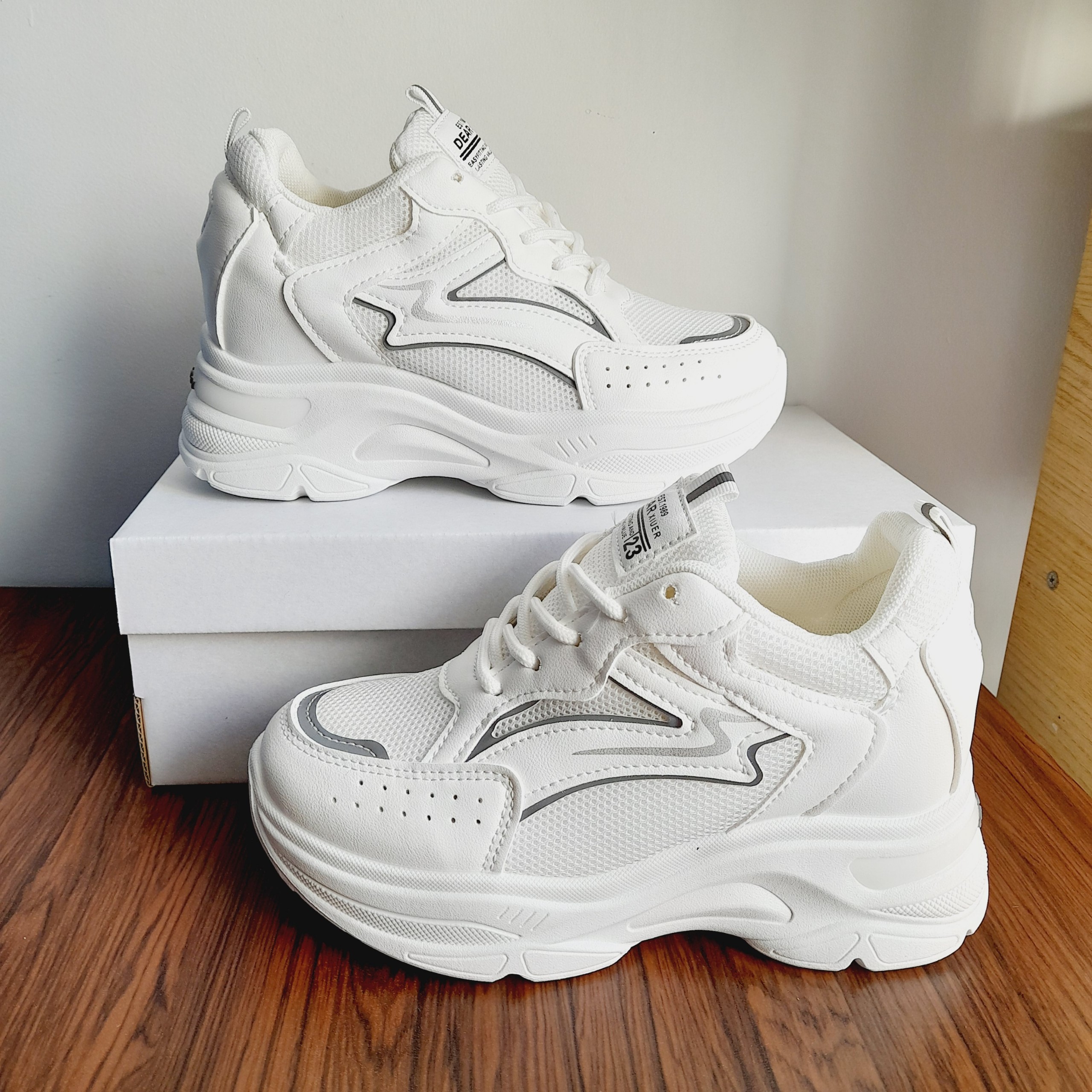 Giày thể thao sneaker nữ nâng đế 7cm mã NP120 Giày độn đế đi học, đi chơi, đi làm đều đẹp