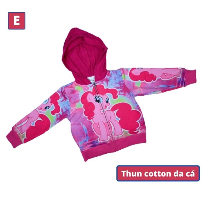 Áo khoác bé gái hình Elsa từ 10-43kg -Thun cotton da cá in 3D cực chất- Hương Nhiên
