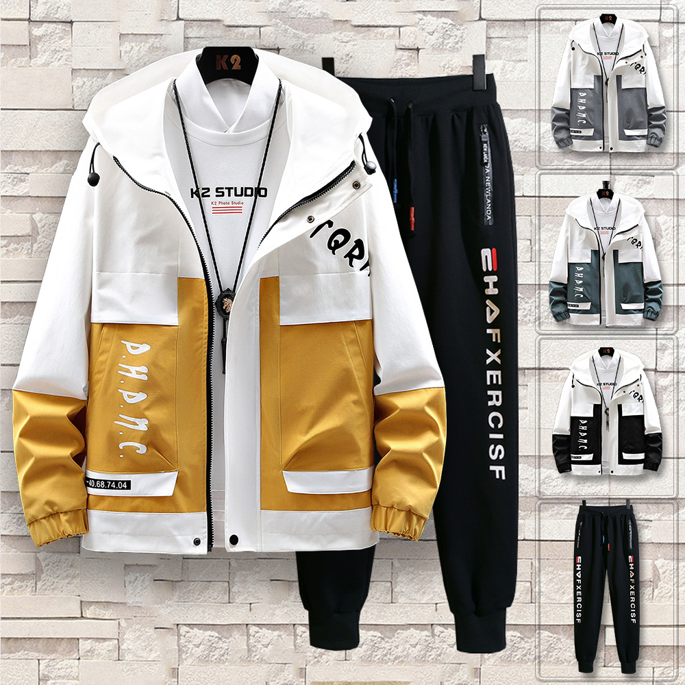 Bộ Quần Áo Khoác Bomber Hot Trend Mùa Đông Năm 2024 Áo Khoác Nhẹ Thu Đông Nam Khoá Kéo Kết Hợp Quần Jogger Phong Cách Hàn Quốc Trẻ Trung Thời Trang FASHION4MEN SET ĐO NAM 90000133C