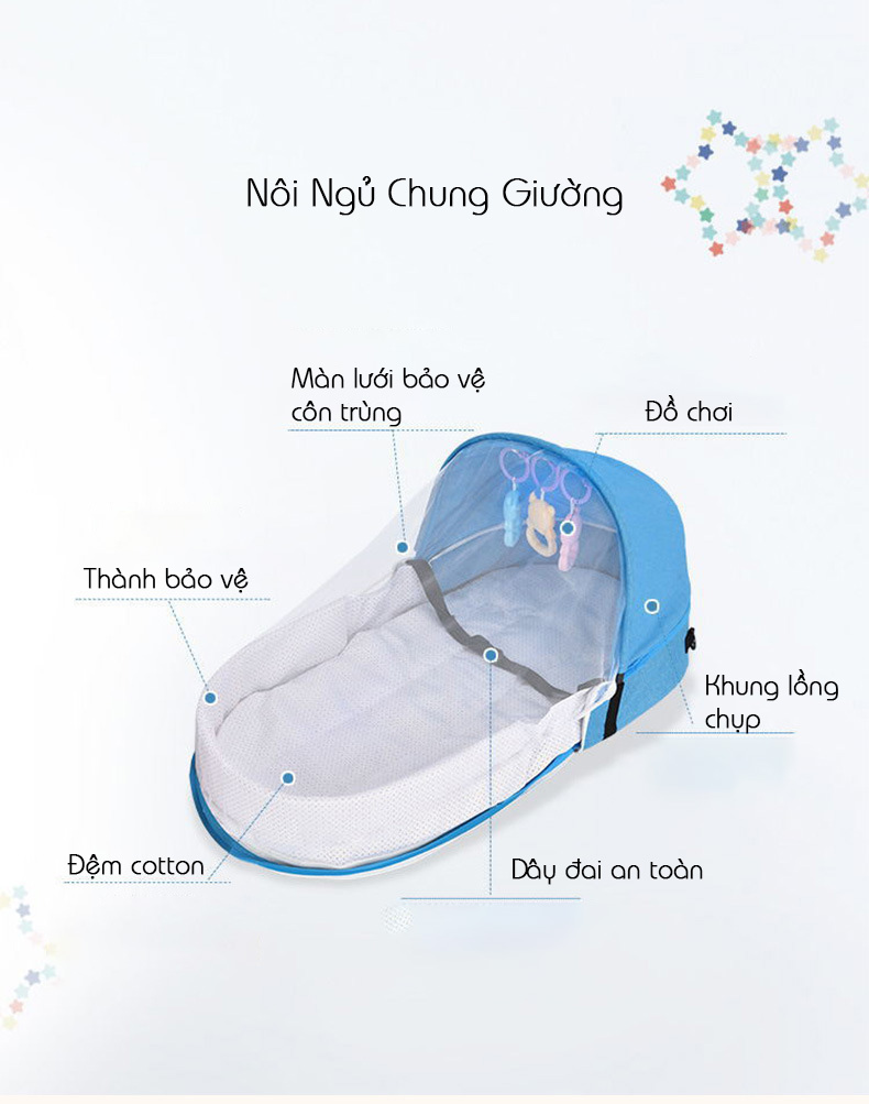 Nôi ngủ chung giường cho trẻ sơ sinh