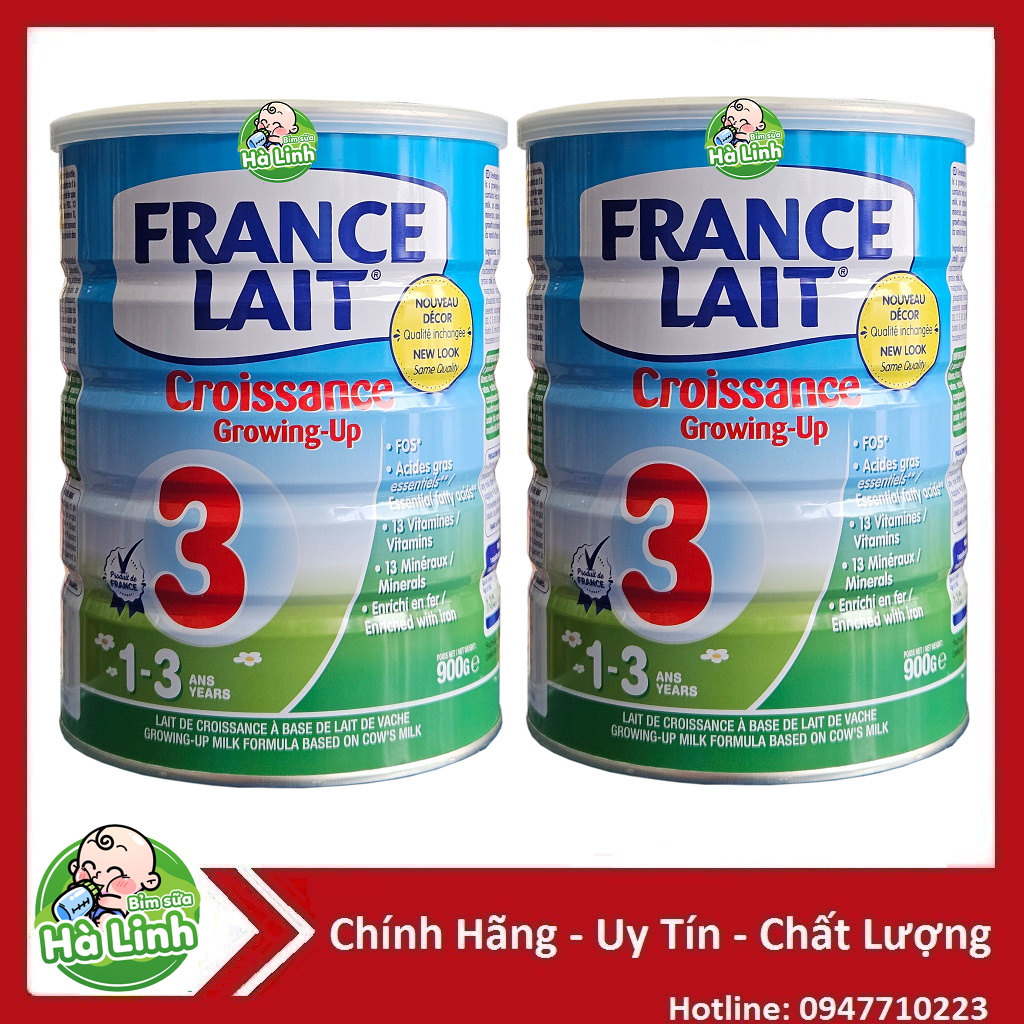 Combo 2 lon sữa france lait số 3 900g
