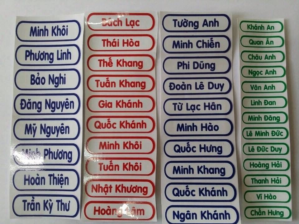 bảng tên, nhãn tên vải ủi