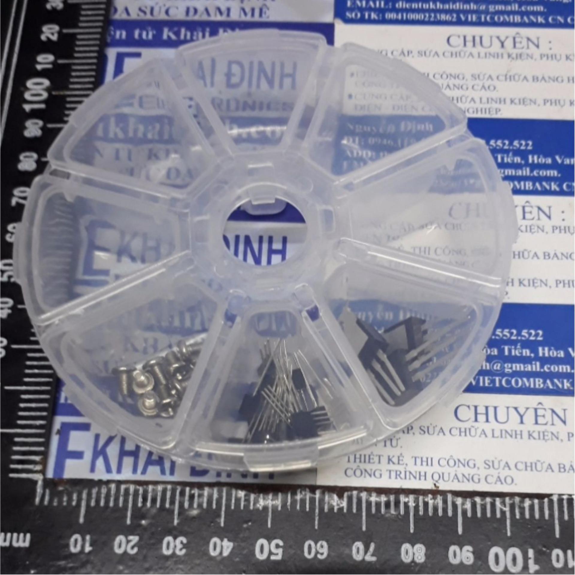 3 cái hộp nhựa đựng linh kiện, ốc vít…8 ô, dạng tròn 28x105mm kde4708