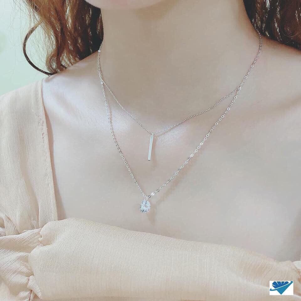 DÂY CHUYỀN NỮ BẠC TA - DÂY CHUYỀN KÉP 2 TẦNG  - TRANG SỨC BẠC TNJ CAM KẾT HÀNG CHUẨN ẢNH, CHẤT LƯỢNG TỐT, PHỤC VỤ TẬN TÌNH, CHU ĐÁO