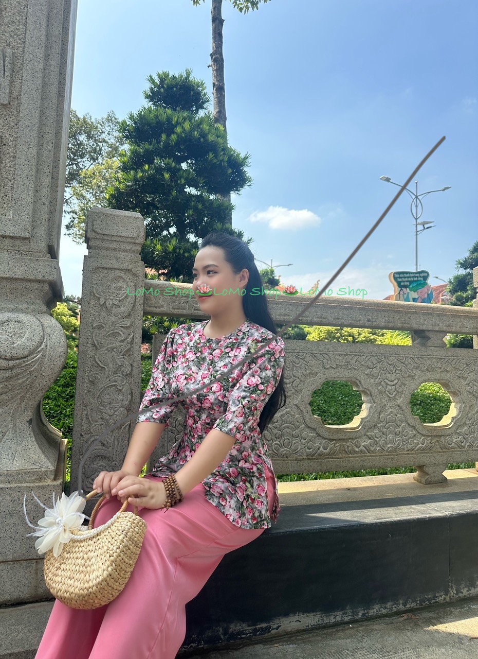 ÁO BÀ BA BÔNG LỤA MANGO