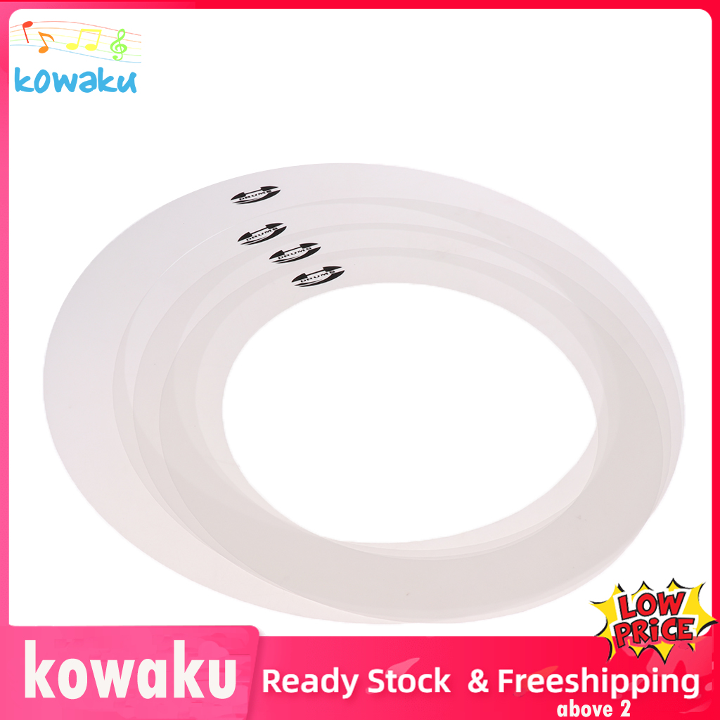 Kowaku Pack of 4 Drum Muffler Rings Tone Control, 10inch 12inch 14inch 16inch
