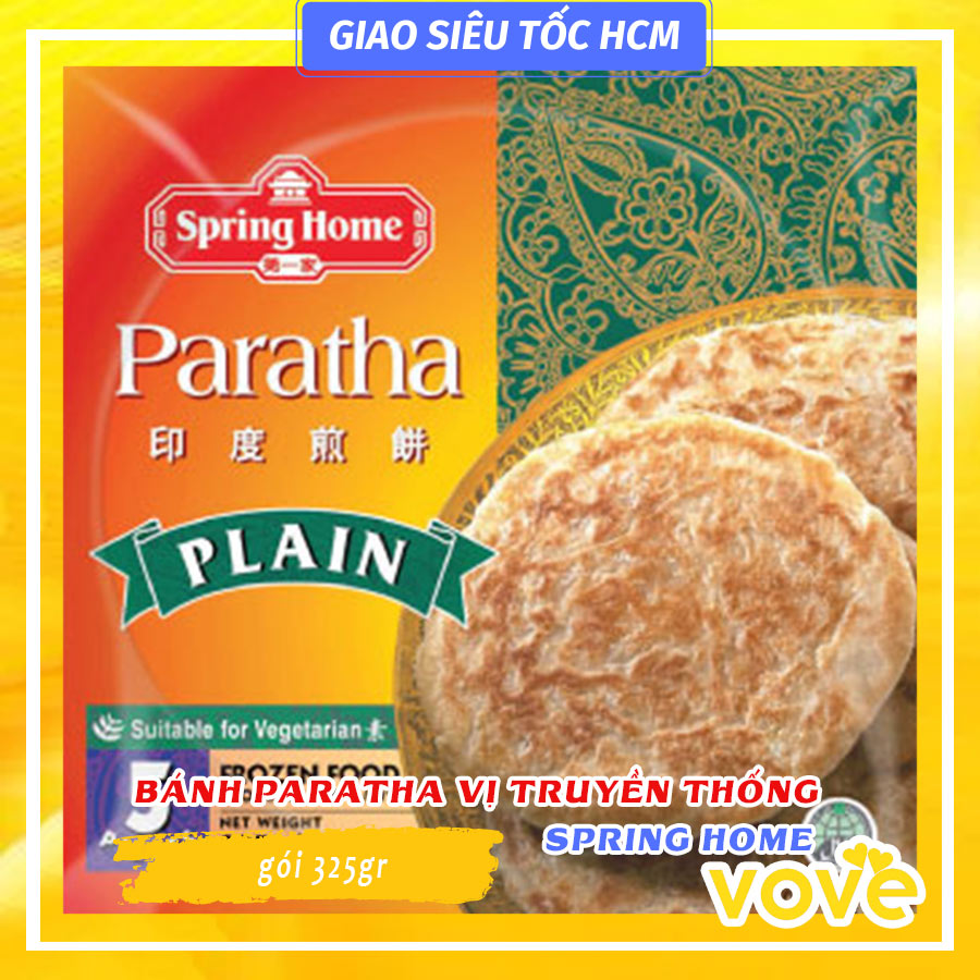 Bánh Paratha vị truyền thống Spring Home Roti Paratha Plain 325gr