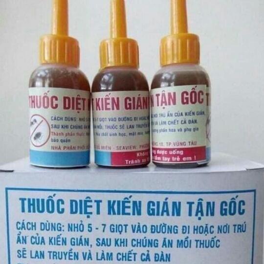 set 3 lọ thuốc diệt kiến gián côn trùng