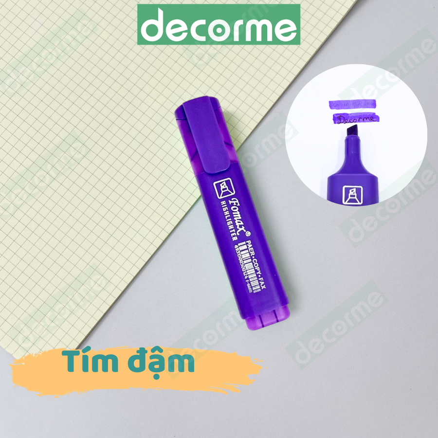 Bút highlight Decorme 18 màu bút đánh dấu highlight dạ quang nhiều màu bút nhũ nhớ dòng tiện dụng cho học sinh văn phòng