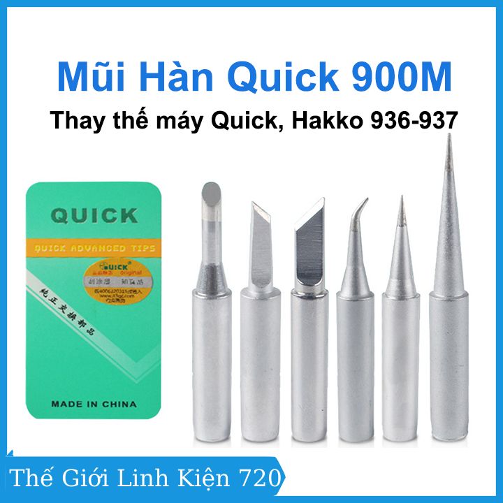 Mũi hàn Quick 900M thay thế cho máy hàn Quick, Hakko 936 - 937