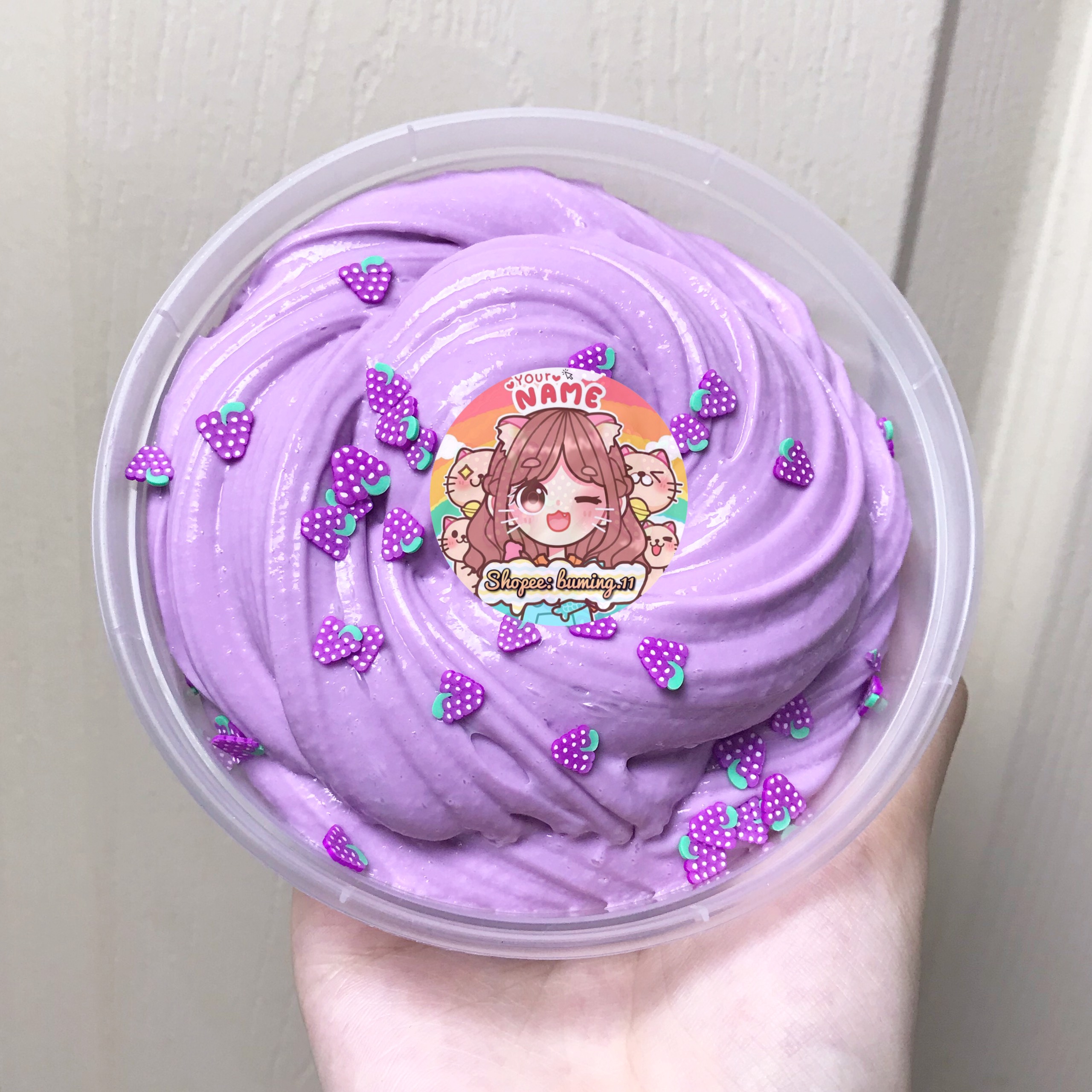 Basic Slime (Nho Tím) - Tặng Charm + Nail như hìn