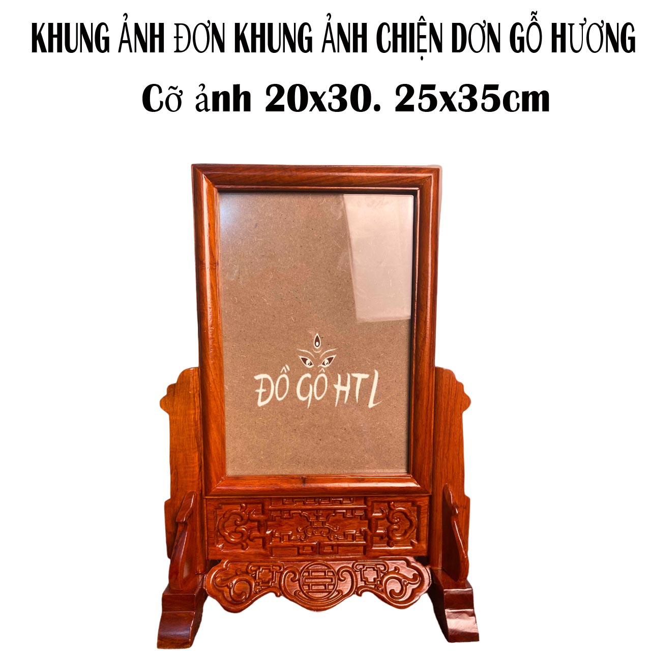 Khung ảnh thờ chiện đơn,Khung hình thờ 1 ảnh gỗ hương cỡ ảnh 21x31 25x35