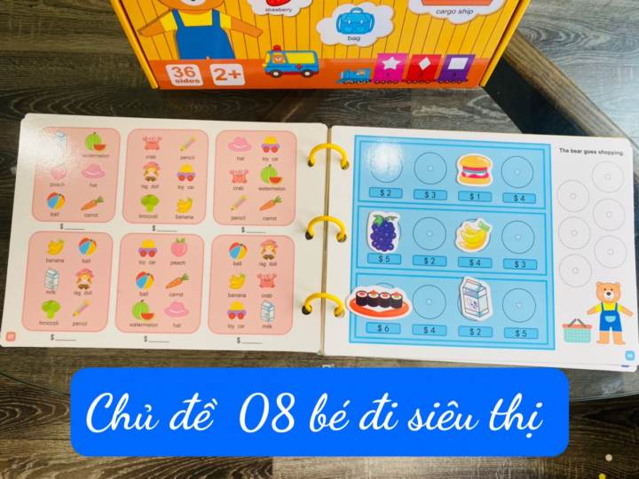 Sách tranh tập viết, tập tô có thể xoá được, Combo sách + 6 bút + 1 mút xóa, hỗ trợ phát triển trí não cho bé