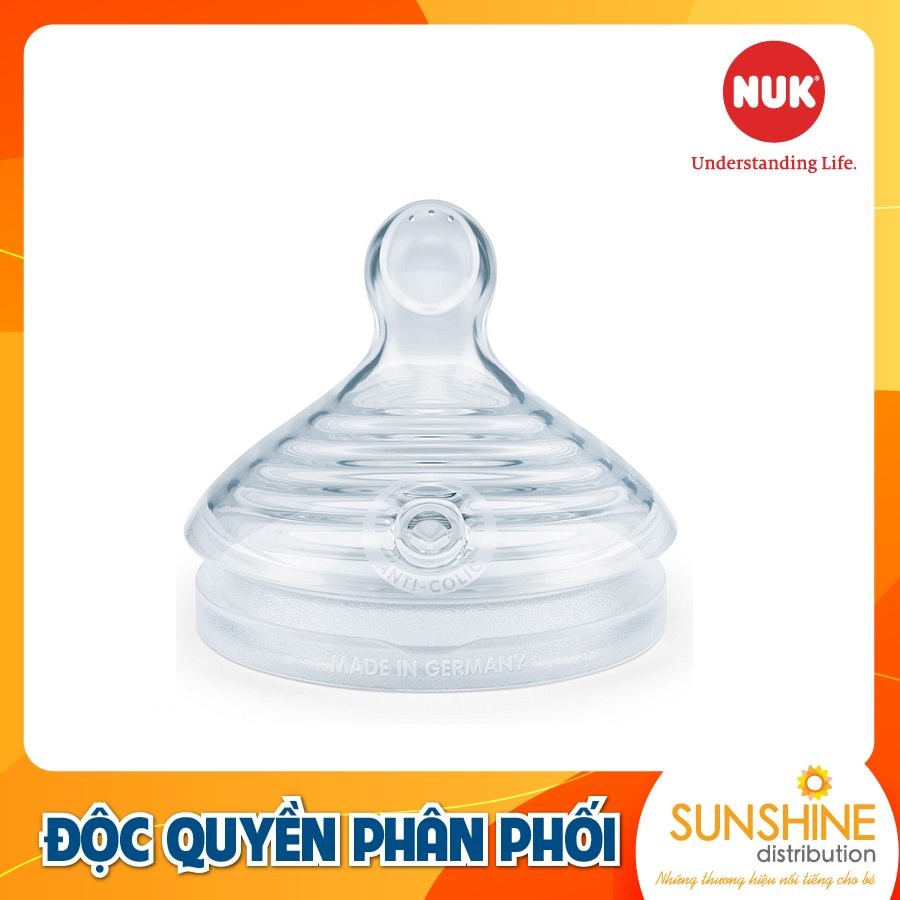 Bộ 2 núm ti NUK Nature Sense Silicone S1-S