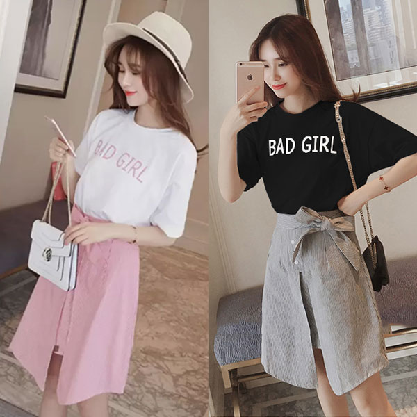 Áo Thun Nữ In Chữ Bad Girl Thời Trang