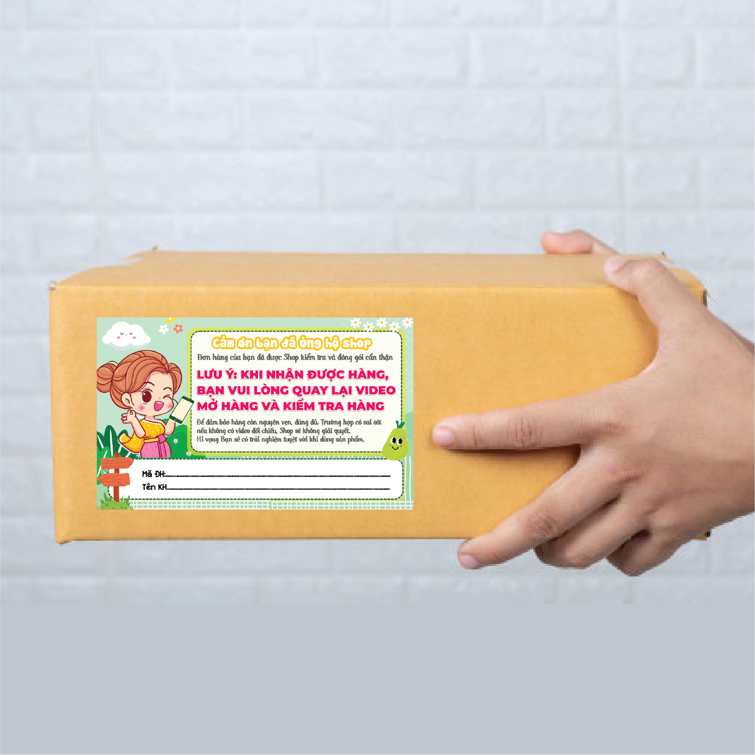 combo 100 Tem dán cảm ơn shipper, NHÃN CÁM ƠN SHIPPER-MẪU 6
