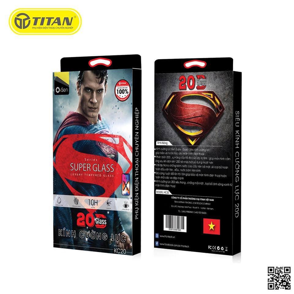 KÍNH CƯỜNG LỰC IPHONE FULL MÀN 20D ISEN KC20