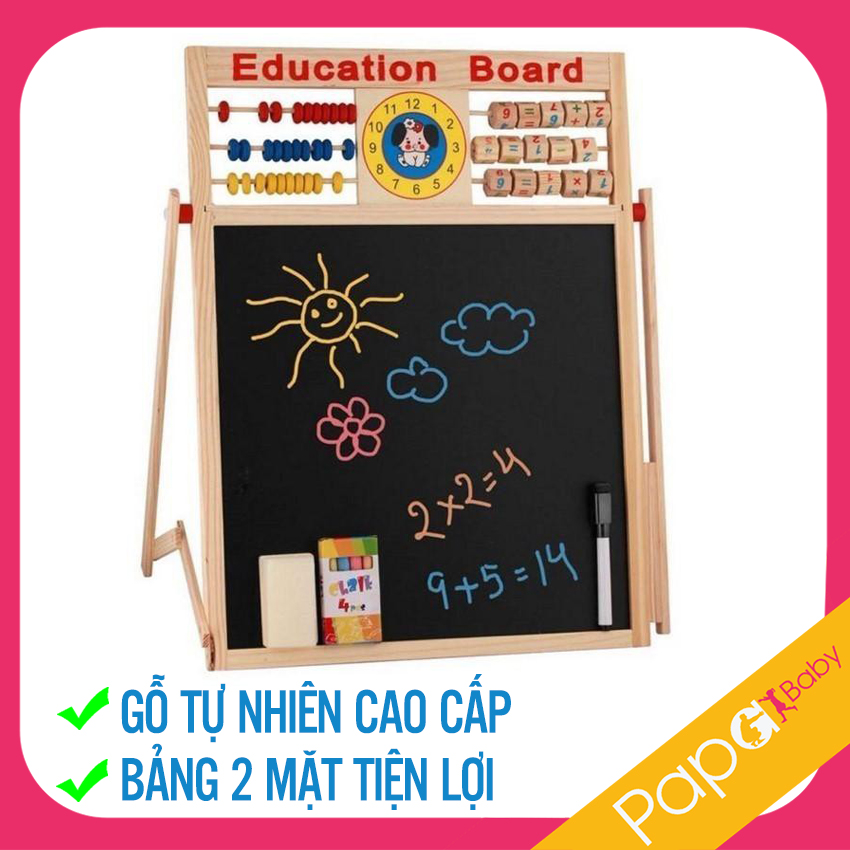 Bảng Nam Châm 2 Mặt - 2 mặt, 2 mặt phẳng gỗ, an toàn cho bé - bảng nam châm cho bé, bảng nam châm ghép số và chữ cái, bảng nam châm ghi chú, bảng nam châm 2 mặt