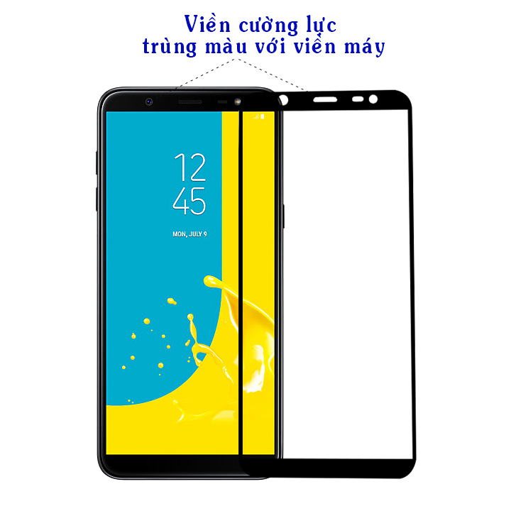 Kính cường lực full màn Samsung A6 Plus/ J8