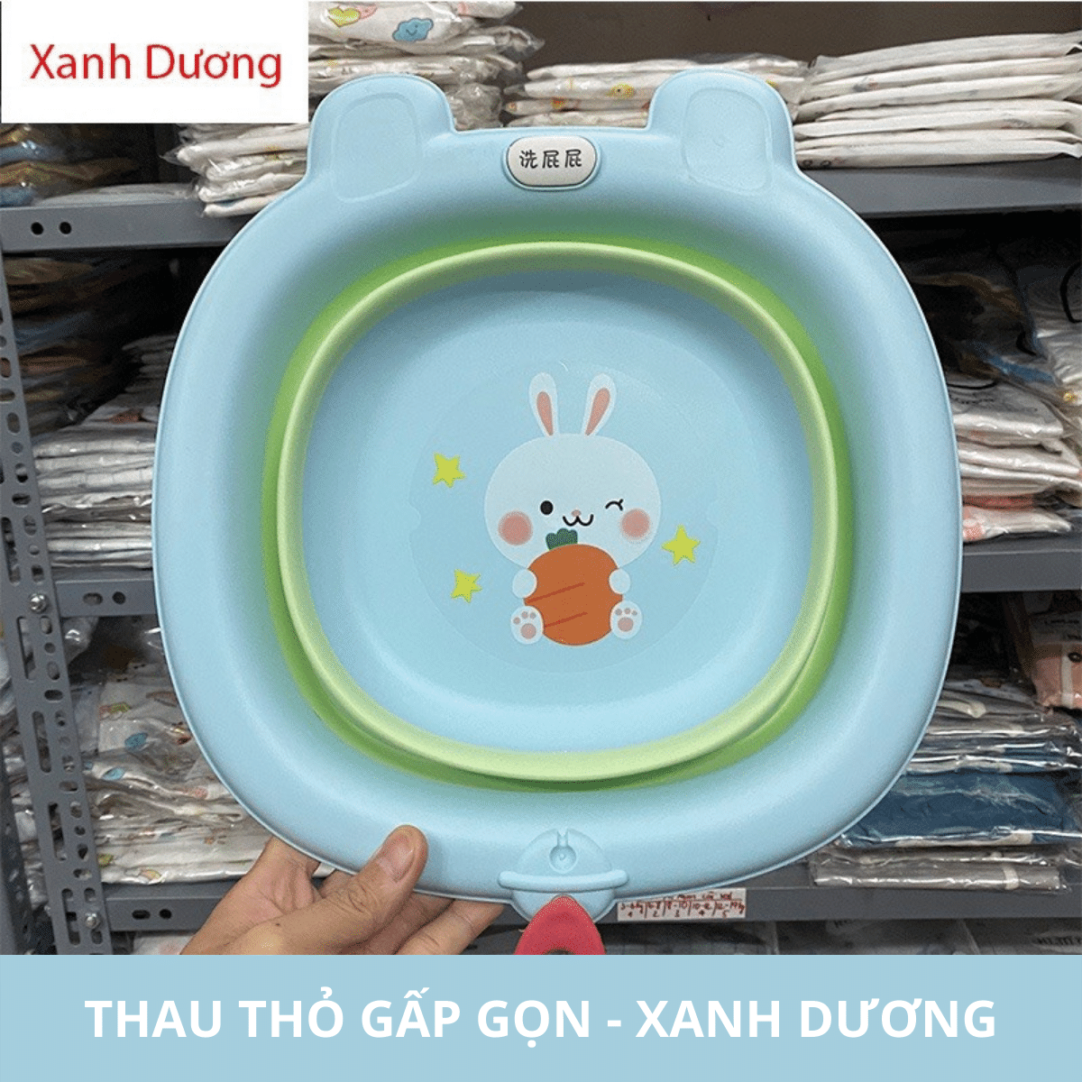 Thau Chậu Rửa Mặt Gấp Gọn Hình Thỏ và Chó Con Dễ Thương Cho Bé Yêu