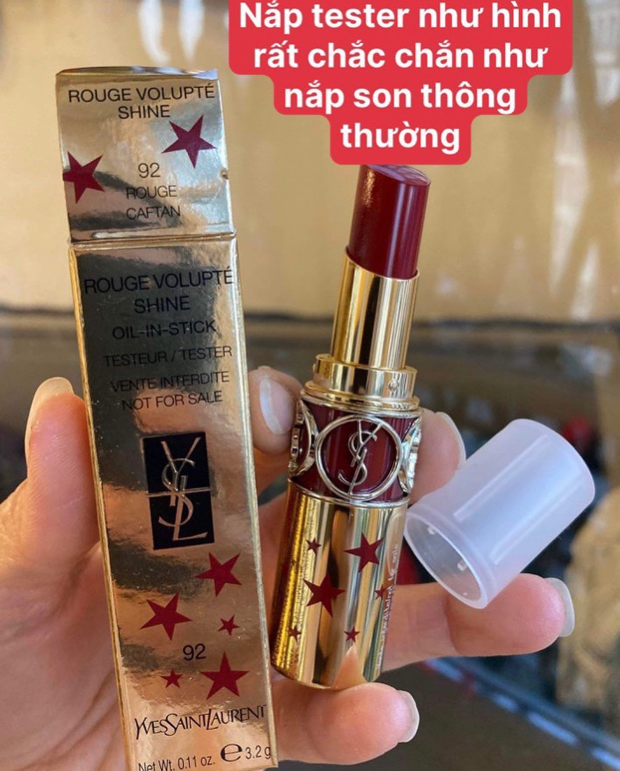 SON Y.S.L VOLUPTE SHINE 76 NẮP TEST TRẮNG + 4% LZD
