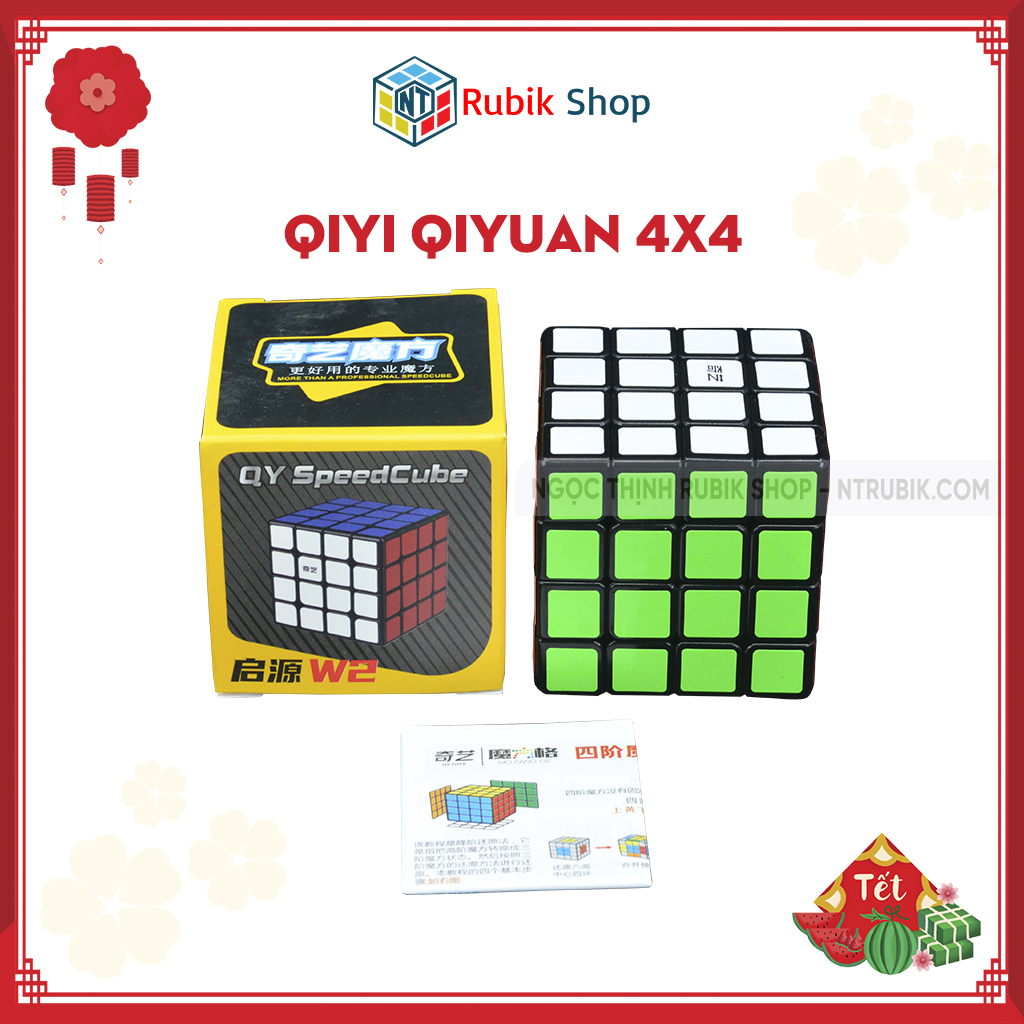 [Hoàn tiền 10%]Đồ chơi rubik 4x4x4 - QiYi Qiyuan W2 4x4x4 Black (Màu Đen)