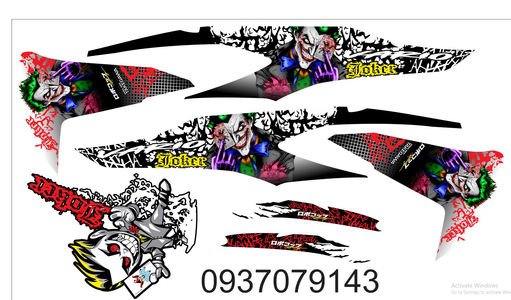 Tem rời vario 150 joker dán xe trắng