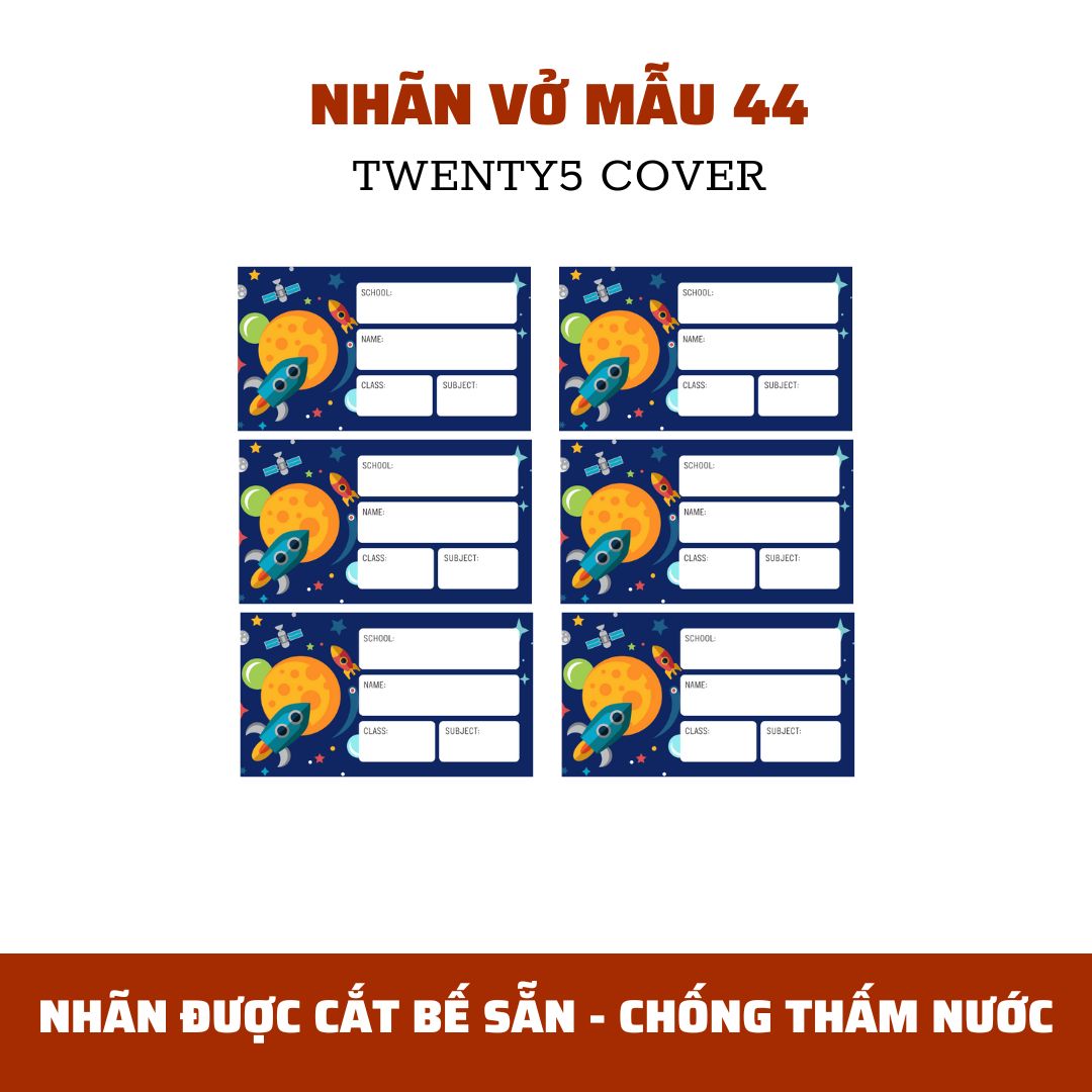 SET NHÃN VỞ THEO MẪU 40 - 49