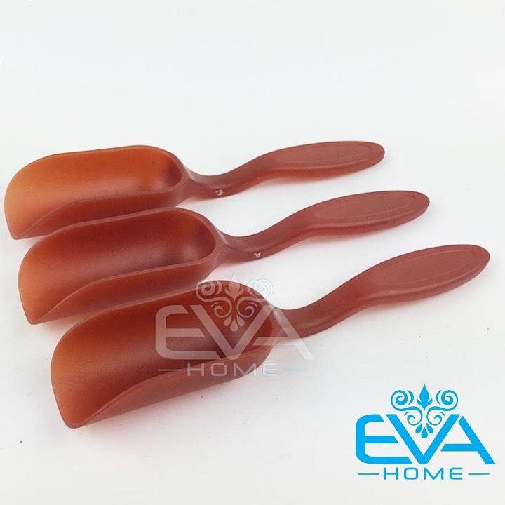 [HCM]Muỗng Múc Trà Nhựa Nâu Teaspoon
