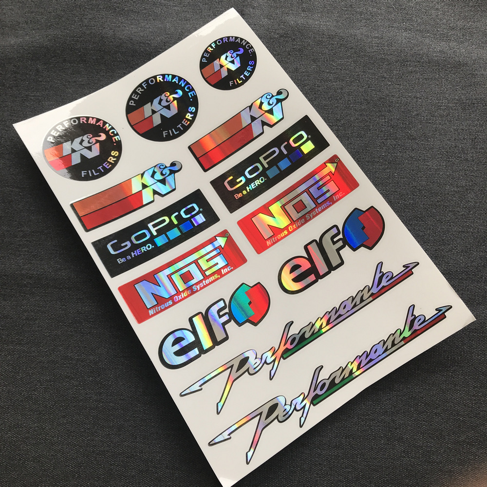 Bộ tem LOGO dán xe máy, tem HUY HIỆU chữ hãng xe nhiều STICKER khác nhau trang trí xe máy (mẫu PERFORMANTE)