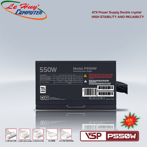 Nguồn máy tính VSP Delta P550W 550W