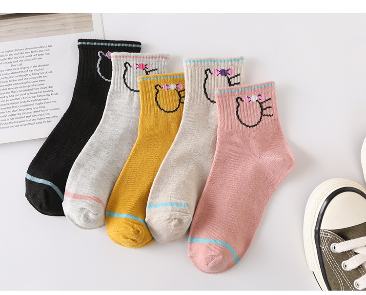Tất vớ nữ ulzzang cao cổ hình mèo dễ thương mim tmeo089